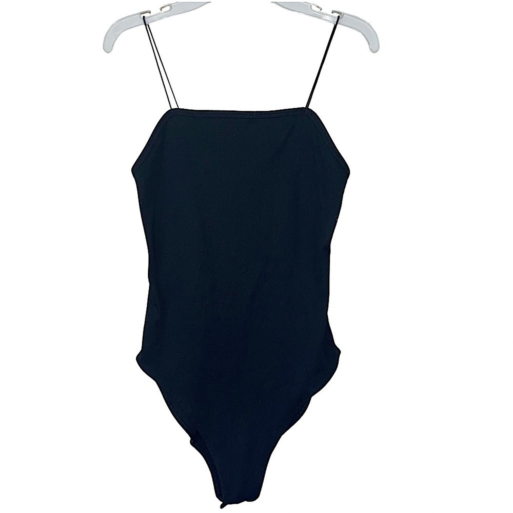 3/$25 🍄 Wild Fable Black Thinly Ribbed Snap Crotch Bodysuit Size Small